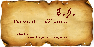 Borkovits Jácinta névjegykártya